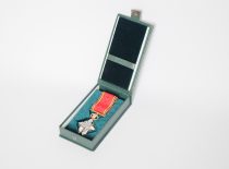 KTU Faculty of Economics and Management Prof. Povilas Vanagas Order of Merit of Lithuania Knight's Cross, 2004 (photo by J. Klėmanas, original &ndash; KTU Museum)