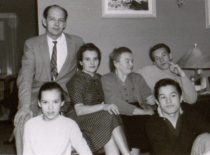 Damušis family in America: Adolfas, Indrė, Jadvyga, her mother Uršulė Pšibilskienė, Saulius and Vytenis, 1958. (From the archive of A. Damušis family)