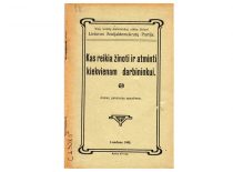 Publication of the Lithuanian Social Democratic Party, published in London, 1905.