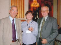 Habil. dr. R. Kažys, dr. T. Maruk (Poland) and dr. R. Šliteris at the reception at Paris Town Hall during the 5th global ultrasound congress WCU-2003.