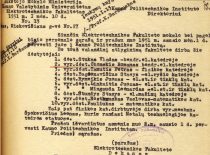 The list of the hourly-paid lecturers of the Electrotechnical Faculty, 1951. (The original is at KTU archive)