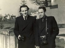 With his friend L. Astrauskas, April 1950.