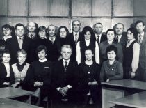 V. Paliūnas with the team from the Department of Theoretical Mechanics of KPI, 1983.
