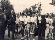 KPI song and dance ensemble at the World Youth Festival in Moscow, 1957. (The original is in the archive of D. Bingelienė)