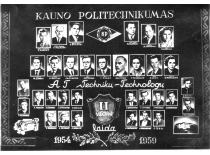 Kauno politechnikumo II vakarinės technikų technologų laidos vinjetė, 1959 m.