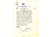Certificate of the University of Rome certifying that a doctoral dissertation is defended by P. P. Lesauskis, 1930. (The original is the family archive of P. Lesauskis)