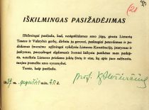 Iškilmingas prof. K. Sleževičiaus pasižadėjimas, 1939 m. (Originalas – KTU archyve)