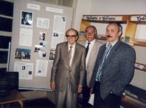 KTU Honorary Doctor eng. Kazys Sekmakas, prof. R. Baltrušis and prof. Juozas Gražulevičius, 1998.