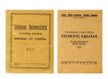 Technikos fakulteto leidiniai 1922–1932 m.