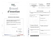 The patent of the scientists of Prof. K. Baršauskas Ultrasound Research Institute for the diagnostic technology for high-temperature environments, France, 2018.