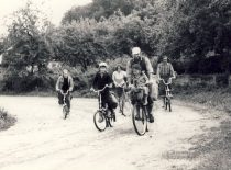 A. Patackas on the biking trip with friends and family, 1980.