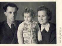 Kęstutis and Birutė Sasnauskai with their firstborn daughter Laimutė, 1951 (from Sasnauskai family archive)