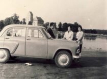 K. Sasnauskas with his wife and daughter in Trakai, 1963 (from Sasnauskai family archive)