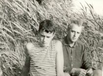 K. Sasnauskas with his son Vytautas at Rubikiai Lake, 1970 (from Sasnauskai family archive)