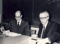 Prof. K. Sasnauskas at the SSRS Calcium Hydrosilicates Conference in Kaunas, 1980 (from Sasnauskai family archive)