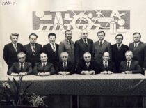 Prof. K. Sasnauskas with KPI Deans, 1986 (from KTU Photo Archive)