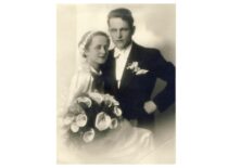 Wedding of Vincas Babilius and Eliza Šapkaitė, 1936 (the original photograph is at KTU Museum)