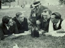 V. Babilius with friends in Paris, 1932–1936 (the original photograph is at KTU Museum)