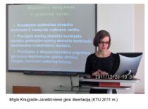 Doctoral student Miglė Kriuglaitė-Jarašiūnienė defends her dissertation, 2011 (archive of Prof. S. Masiokas)