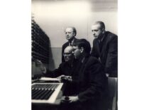 At KPI Electricity Networks Laboratory, 1965 (the original photograph is at KTU Museum)