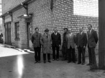 Assoc. Prof. V. Babilius with employees of KPI Foundry Laboratory, 1976 (the original photograph is at KTU Photo Archive)