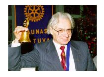 Prof. S. Masiokas – President of Kaunas Rotary Club, 1993–1995 (archive of Prof. S. Masiokas)