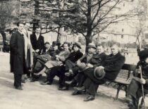 V. Babilius with his student friends in Paris, 1932–1936 (the original photograph is at KTU Museum)