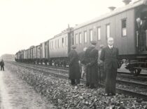The first train from Kaunas on the way to Vilnius, 28 October 1939 (photograph by Prof. S. Kolupaila, KTU Museum)