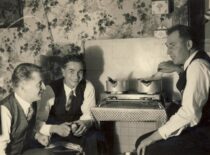 Student life in Paris, 1933–1936 1st from the left is V. Babilius (the original photograph is at KTU Museum)