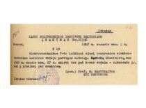 The Order by KPI Rector M. Martynaitis on appointing S. Masiokas as the Head of the Department of General Electrical Engineering at the Faculty of Electrical Engineering, 1967 (KTU Archive)