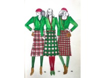 Women&rsquo;s clothing models based on the Estonian national costume, 1983. (the original design are at KTU Museum)