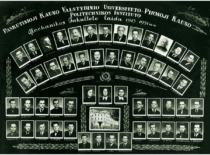 The first cohort of KPI Faculty of Mechanics, 1951. (the original photograph is at KTU Museum)