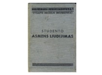 V. Jasiukevičius &ndash; a personal certificate of a student at Vytautas Magnus University, 1936&ndash;1939 (family archive of L. Kudarienė)