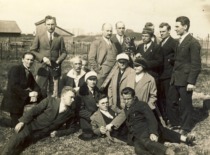 At the geophysics lecture by Prof. K. Sleževičius. (1st row, 2nd from the right), 1927. (the original photograph is at KTU Museum)