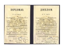 Kaunas State University diploma issued to V. Jasiukevičius in 1946 (L. Kudarienė family archive)