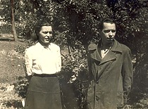 E. Grinienė with her colleague Ričardas Adomas, 1954. (E. Grinienė family archive)