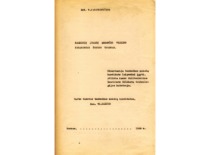 V. Jasiukevičius' dissertation, 1958 (KTU Museum)
