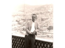 Č. Jakimavičius on the trip with KPI Song and Dance Ensemble &ldquo;Nemunas&rdquo;. Genoa, 1966. (Prof. Č. Jakimavičius family archive)