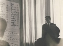 A. Žiliukas defending his candidate (now doctoral) dissertation in technical sciences, 1968 (Prof. A. Žiliukas family archive)