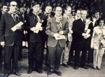 Assoc. Prof. Č. Jakimavičius at the 9th KPI festival, 1975. (KTU Museum)