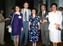 Doc. I. Leliūgienė with participants of the IFS conference in Vilnius, 1996 (Prof. I. Leliūgienė's personal archive)