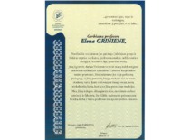 KTU Veteran Club &ldquo;Emeritus&rdquo; congratulates Prof. E. Grinienė on her 80th anniversary, 2004. (E. Grinienė family archive)