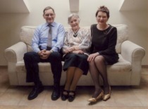 Prof. E. Grinienė with her children Vygintas and Regina on Easter, 2013. (Prof. E. Grinienė family archive)