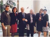 Prof. I. Leliūgienė with foreign social pedagogy researchers at a conference at Mykolas Romeris University, 2014 (Prof. I. Leliūgienė's personal archive)