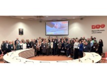 Prof. I. Leliūgienė with participants of the conference "Community Organizations and Elders' Partnership in Local Self-Government," held at Mykolas Romeris University in 2024. (MRU archive)