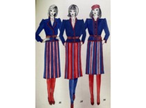 Women&rsquo;s clothing models based on the Estonian national costume, 1983. (the original design are at KTU Museum)