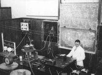 K. Bar&scaron;auskas defends his doctoral dissertation, 1938. (the original photograph is at Prof. K. Bar&scaron;auskas family archive)