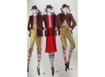 Women&rsquo;s clothing models based on the Estonian national costume, 1983. (the original design are at KTU Museum)