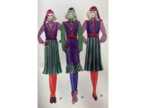 Women&rsquo;s clothing models based on the Estonian national costume, 1983. (the original design are at KTU Museum)