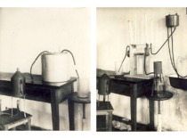 Instruments manufactured by K. Bar&scaron;auskas for his diploma project, 1928. (the original photograph is at Prof. K. Bar&scaron;auskas family archive)